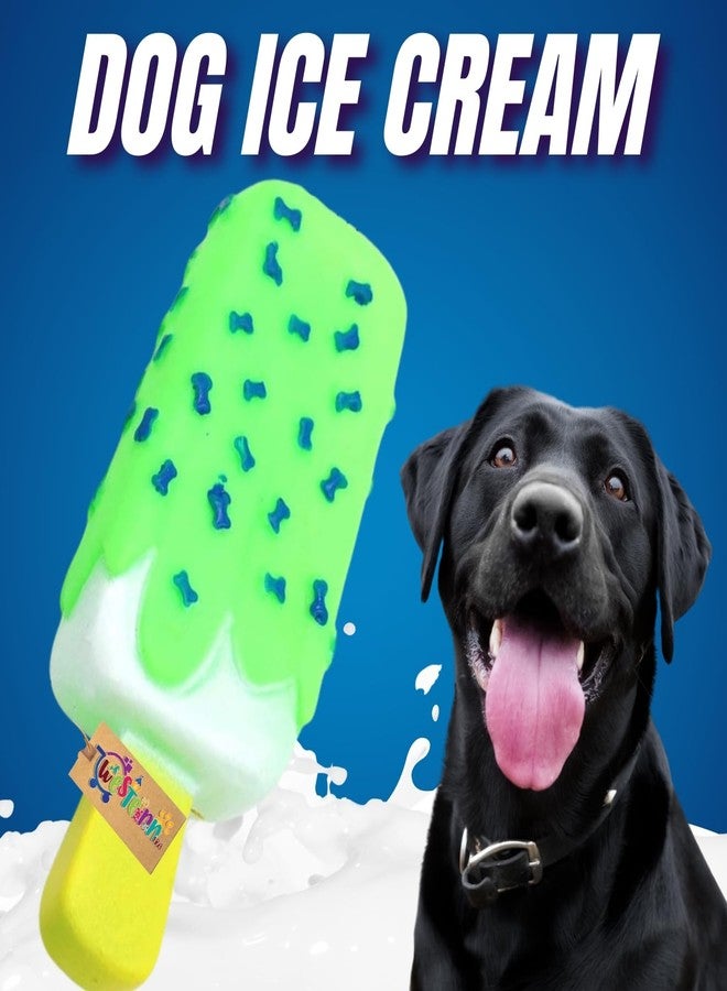 Western Era Ice Cream Bone Print Squeaky Toy -Interactive Plush Toy, Unleash Fun in Your Furry Friend, Buddy for Dogs & Cats, Perfect for Playtime, Chew Time, Long-Lasting for Your Beloved Pet - Image 2